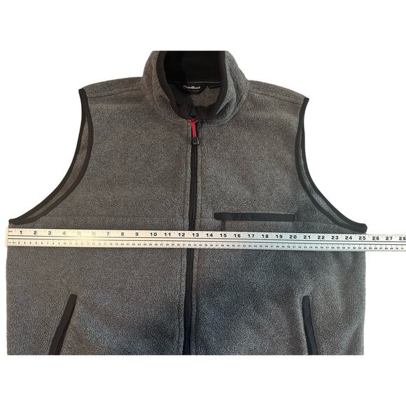Eddie Bauer Mens L Gray and Black Polartek Fleece Full Zip Vest - Picture 6 of 7